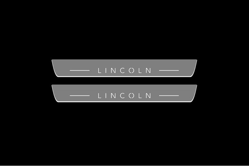 Lincoln MKX II 2016-2018 Led Door Sills With Logo Lincoln Lincoln Led Door Sills opdesign