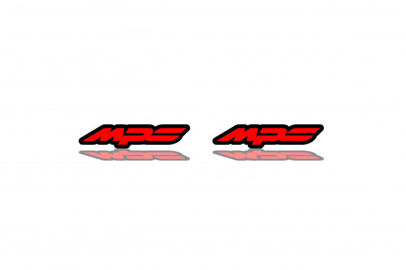 Mazda emblem for fenders with logo MPS Mazda Car Emblems decoinfabric BLACK RED