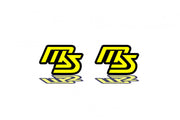 Mazda emblem for fenders with Mazdaspeed logo (type 2) Mazda Car Emblems decoinfabric BLACK YELLOW