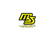 Mazda tailgate trunk rear emblem with Mazdaspeed logo (type 2) Mazda emblems decoinfabric BLACK YELLOW