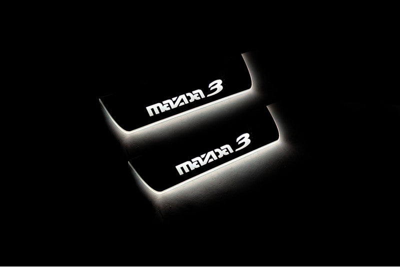 Mazda 3 II LED Door Sills PRO With Logo Mazda 3 - decoinfabric