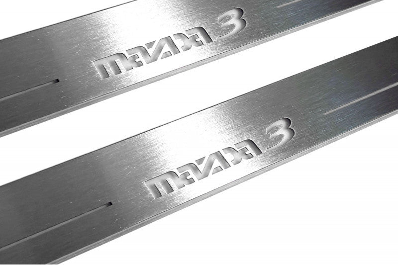 Mazda 3 II 2009-2013 LED Door Sills PRO With Logo Mazda 3 Mazda Led Door Sills opdesign
