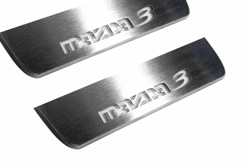 Mazda 3 II 2009-2013 LED Door Sills PRO With Logo Mazda 3 Mazda Led Door Sills opdesign