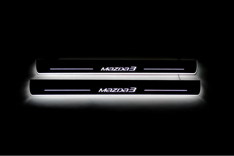 Mazda 3 III 2013-2019 Car Door Sill With Logo Mazda 3 Mazda Led Door Sills opdesign