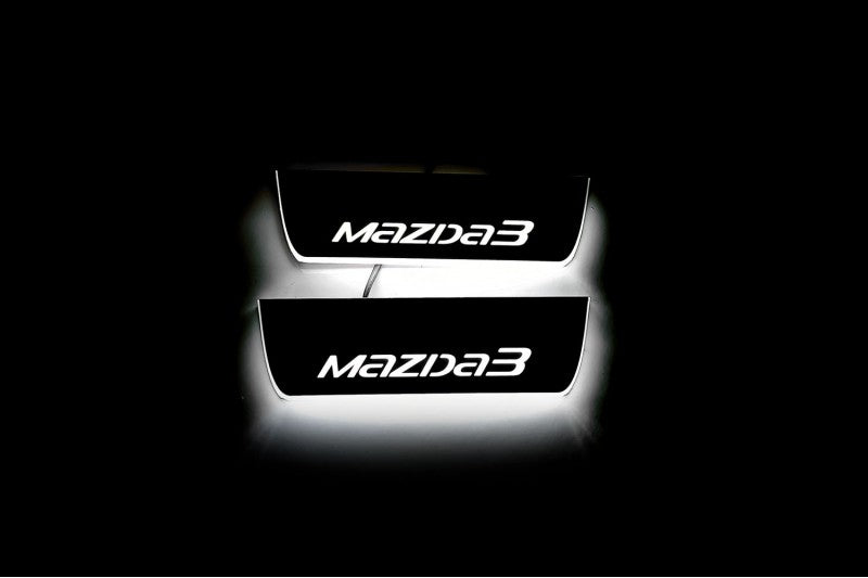 Mazda 3 III Car Door Sill With Logo Mazda 3 - decoinfabric