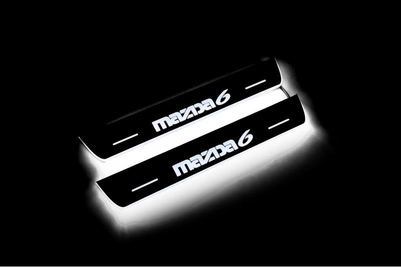 Mazda 6 II 2008-2012 Auto Door Sills With Logo Mazda 6 Mazda Led Door Sills opdesign