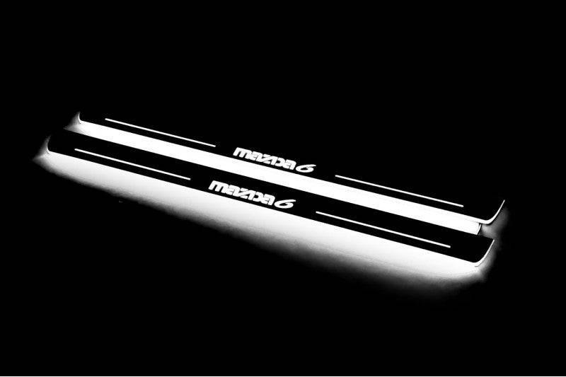 Mazda 6 II 2008-2012 Auto Door Sills With Logo Mazda 6 Mazda Led Door Sills opdesign