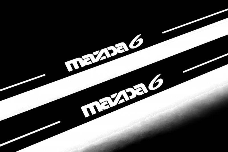 Mazda 6 II 2008-2012 Auto Door Sills With Logo Mazda 6 Mazda Led Door Sills opdesign