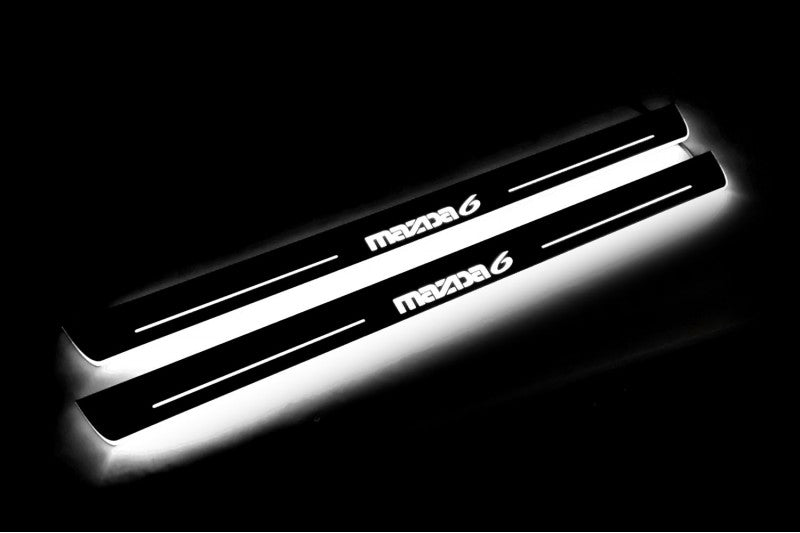 Mazda 6 II 2008-2012 Auto Door Sills With Logo Mazda 6 Mazda Led Door Sills opdesign