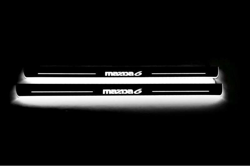 Mazda 6 II 2008-2012 Auto Door Sills With Logo Mazda 6 Mazda Led Door Sills opdesign