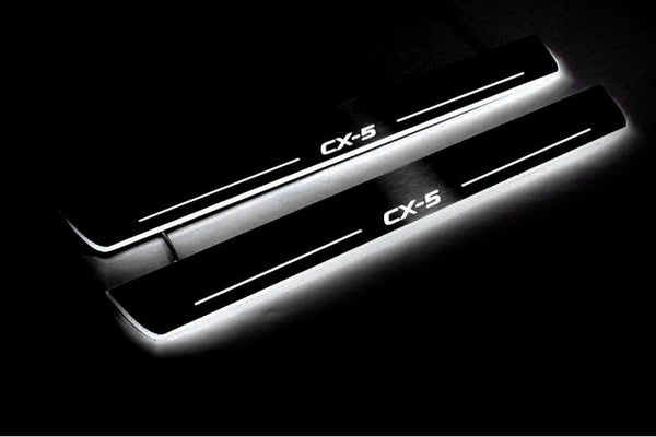 Mazda CX-5 I Led Door Sills With Logo CX-5 - decoinfabric