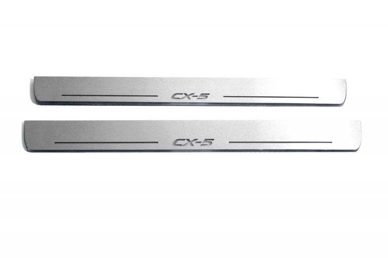 Mazda CX-5 II 2017+ Door Sill Led Plate With Logo CX-5 Mazda Led Door Sills opdesign