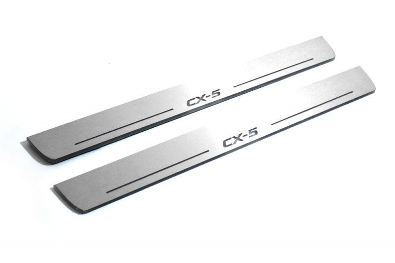 Mazda CX-5 II 2017+ Door Sill Led Plate With Logo CX-5 Mazda Led Door Sills opdesign