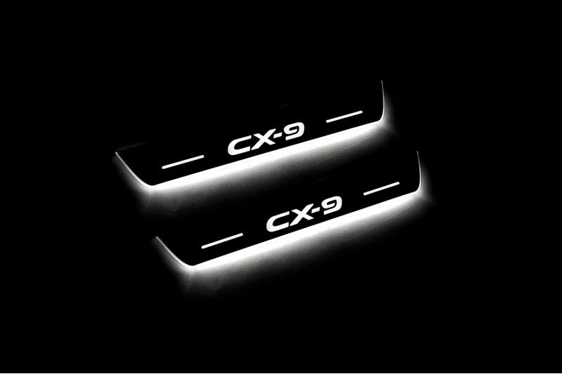 Mazda CX-9 II LED Car Door Sill With Logo CX-9 - decoinfabric