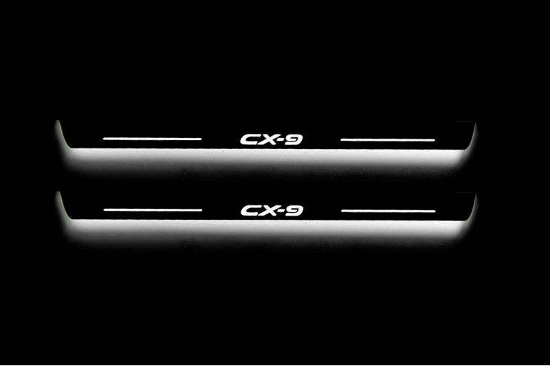 Mazda CX-9 II LED Car Door Sill With Logo CX-9 - decoinfabric