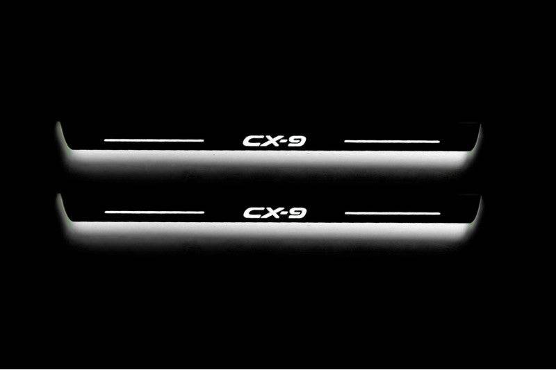 Mazda CX-9 II 2016+ LED Car Door Sill With Logo CX-9 Mazda Led Door Sills opdesign