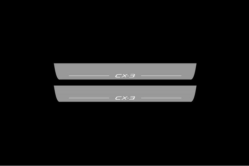 Mazda CX-3 2015+ Door Sill Lights With Logo CX-3 Mazda Led Door Sills opdesign