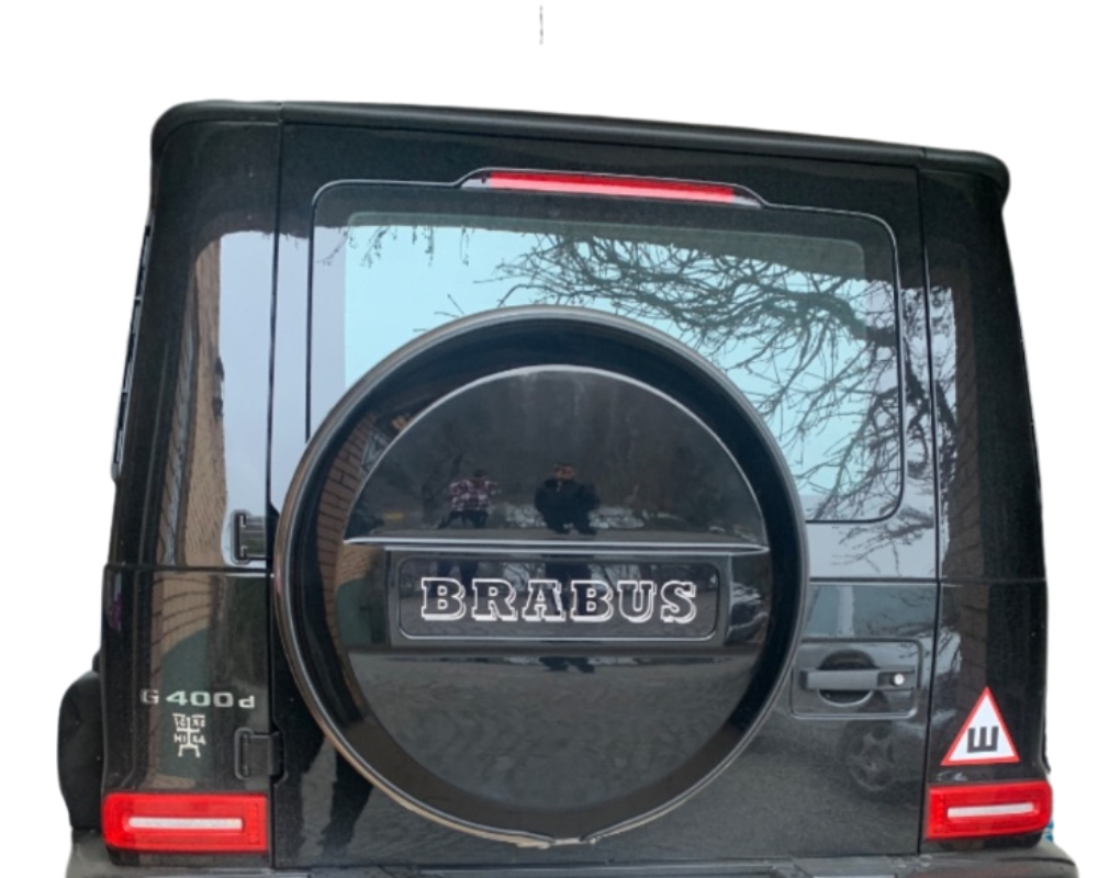 Mercedes-Benz G-Class W464 Spare Tire Cover with BRABUS logo Mercedes-Benz G-Class Spare Tire Cover decoinfabric
