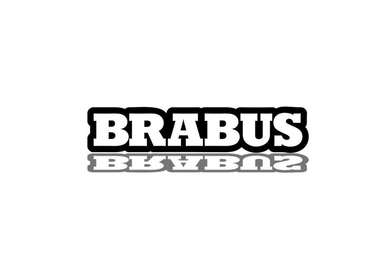 Mercedes G-Class Radiator grille emblem with Brabus logo Mercedes emblems decoinfabric BLACK WHITE