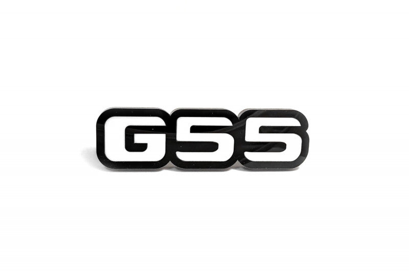 Mercedes G-Class Radiator grille emblem with G55 logo Mercedes emblems decoinfabric BLACK WHITE