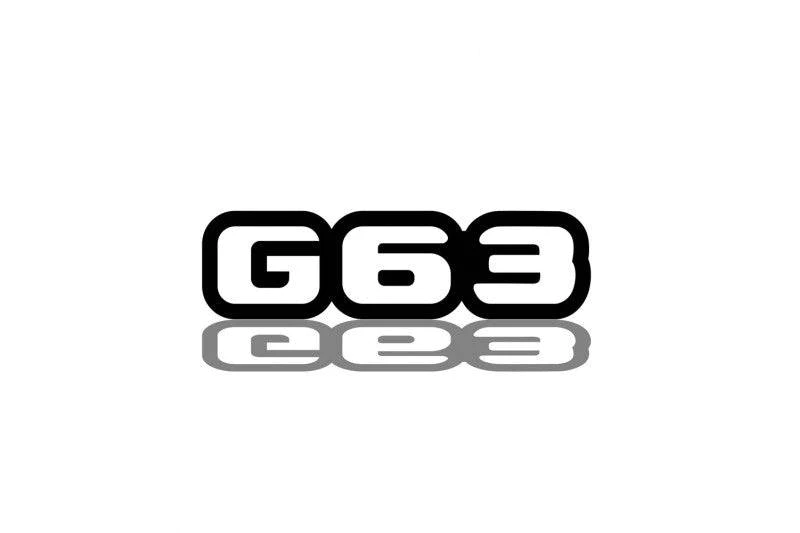 Mercedes G-Class Emblem & Badges set with G63 logo Mercedes emblems decoinfabric BLACK WHITE