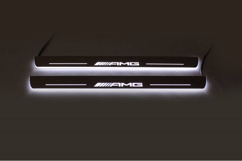 Mercedes E W211 LED Door Sills PRO With AMG Logo - decoinfabric
