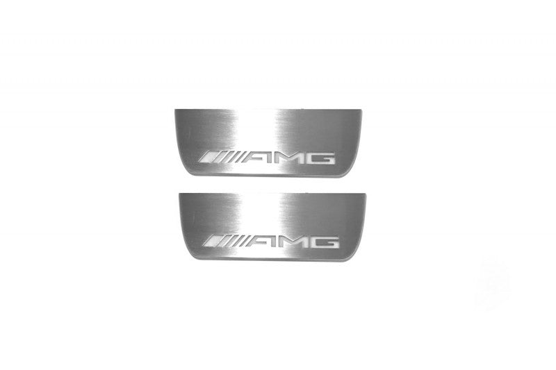 Mercedes ML W164 2005-2011 LED Door Sill With Logo AMG Mercedes Led Door Sills opdesign