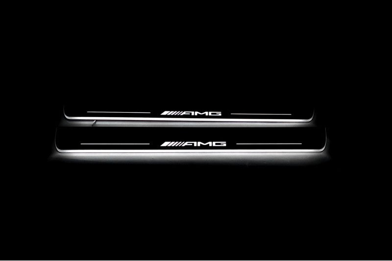 Mercedes ML W164 LED Door Sill With Logo AMG - decoinfabric