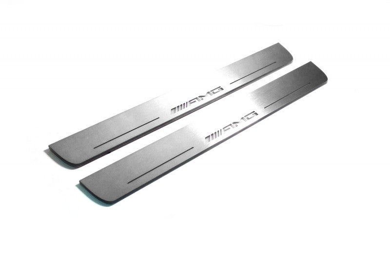 Mercedes ML W164 2005-2011 LED Door Sill With Logo AMG Mercedes Led Door Sills opdesign