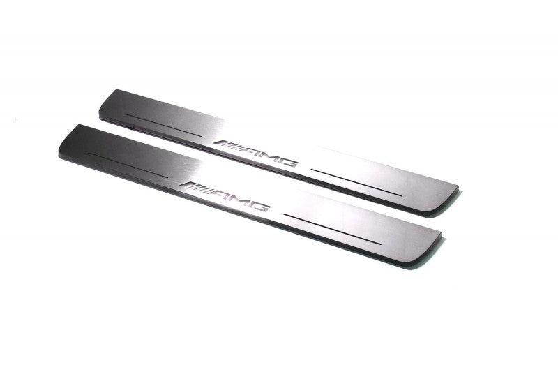 Mercedes ML W164 2005-2011 LED Door Sill With Logo AMG Mercedes Led Door Sills opdesign