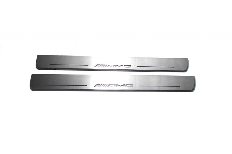 Mercedes ML W164 2005-2011 LED Door Sill With Logo AMG Mercedes Led Door Sills opdesign