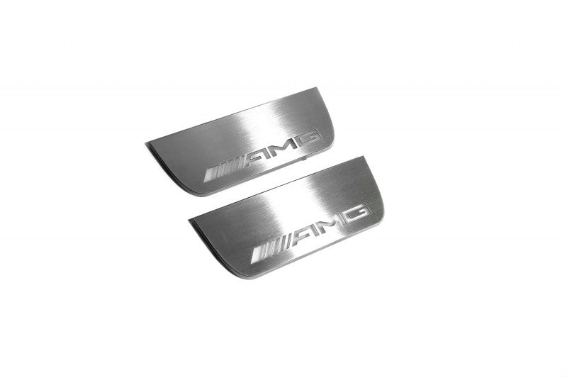 Mercedes ML W164 2005-2011 LED Door Sill With Logo AMG Mercedes Led Door Sills opdesign