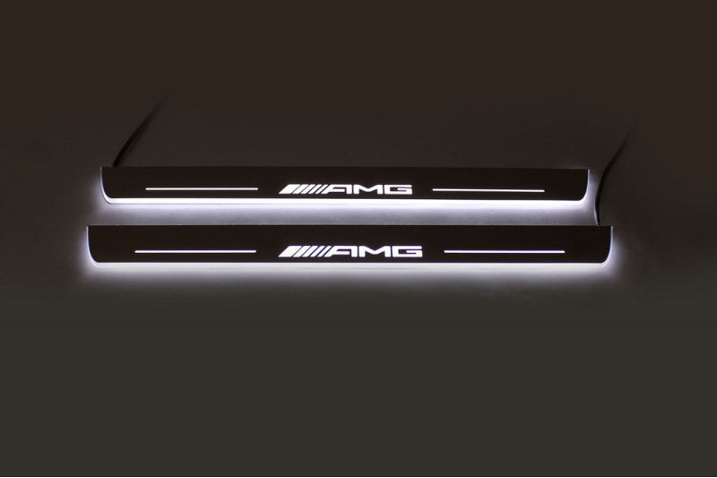 Mercedes ML W166 2011-2015 Car Door Sill With Logo AMG Mercedes Led Door Sills opdesign