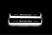 Mercedes E W213 2016-2023 Door Sill Protectors With Logo Mercedes-Benz Mercedes Led Door Sills opdesign