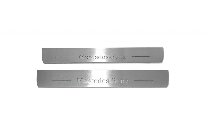 Mercedes E W213 2016-2023 Door Sill Protectors With Logo Mercedes-Benz Mercedes Led Door Sills opdesign