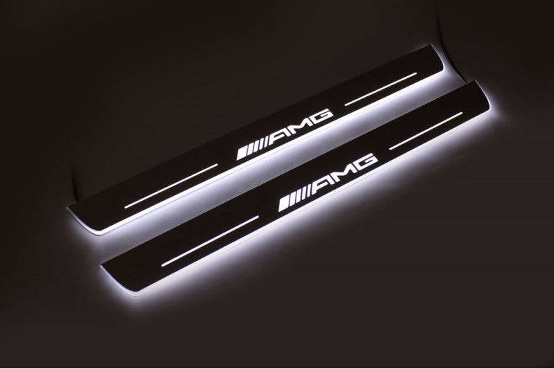 Mercedes E W212 2009-2016 Car Sill With Logo AMG Mercedes Led Door Sills opdesign