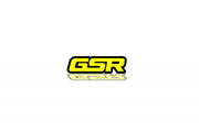Mitsubishi Emblem & Badges set with GSR logo Mitsubishi emblems decoinfabric BLACK YELLOW