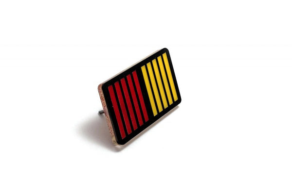 Mitsubishi Radiator grille emblem with RalliArt logo - decoinfabric