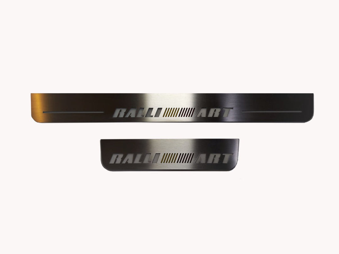Mitsubishi ASX I 2010-2023 Car Door Sill With RalliArt Logo Mitsubishi Led Door Sills opdesign