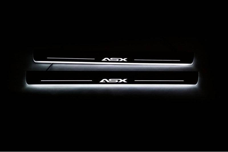Mitsubishi ASX I 2010-2023 LED Door Sills PRO With Logo ASX Mitsubishi Led Door Sills opdesign