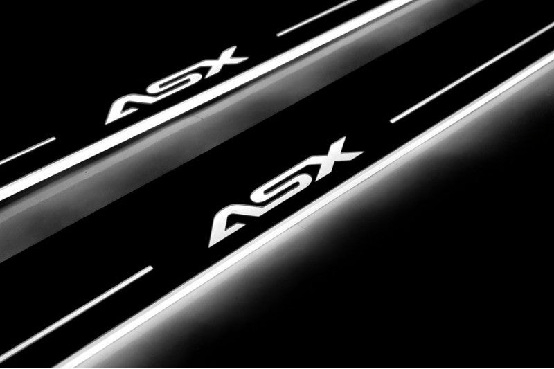 Mitsubishi ASX I 2010-2023 LED Door Sills PRO With Logo ASX Mitsubishi Led Door Sills opdesign