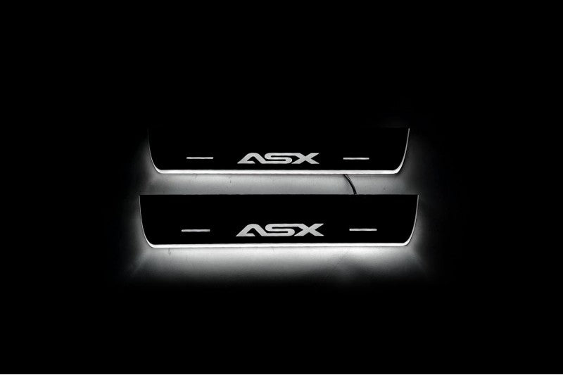 Mitsubishi ASX I 2010-2023 LED Door Sills PRO With Logo ASX Mitsubishi Led Door Sills opdesign