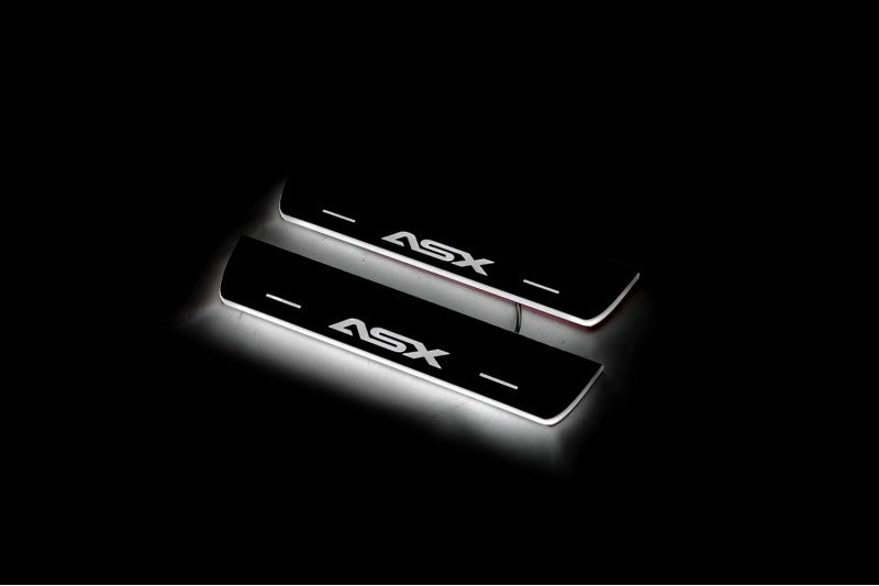 Mitsubishi ASX I 2010-2023 LED Door Sills PRO With Logo ASX Mitsubishi Led Door Sills opdesign