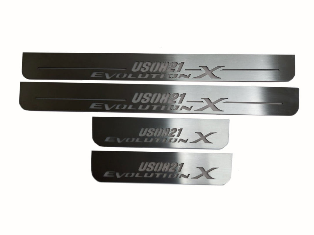 Mitsubishi Lancer Evolution X 2007-2016 Car Door Sill With Evolution X Logo Mitsubishi Led Door Sills opdesign