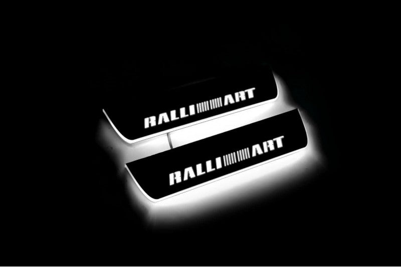 Mitsubishi Lancer X Auto Door Sills With Logo RalliArt - decoinfabric