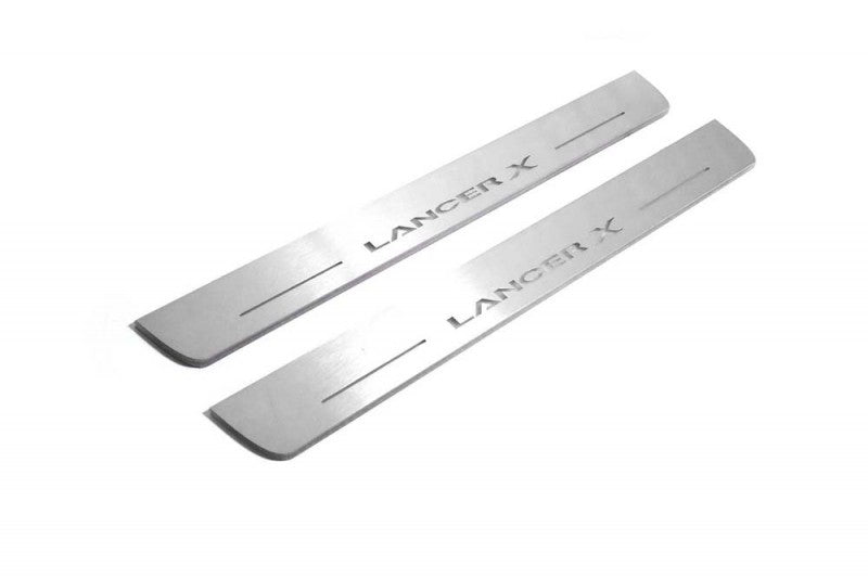 Mitsubishi Lancer X 2007+ Car Door Sill With Logo Lancer X Mitsubishi Led Door Sills opdesign