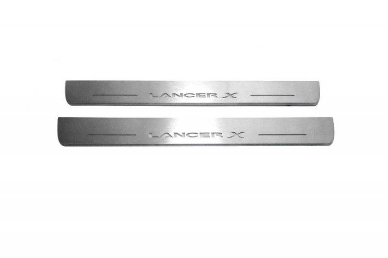 Mitsubishi Lancer X 2007+ Car Door Sill With Logo Lancer X Mitsubishi Led Door Sills opdesign