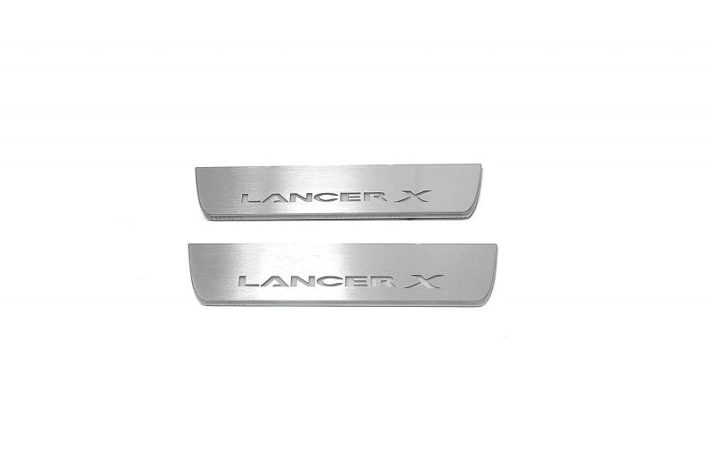 Mitsubishi Lancer X 2007+ Car Door Sill With Logo Lancer X Mitsubishi Led Door Sills opdesign