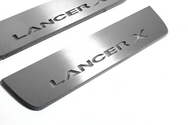 Mitsubishi Lancer X 2007+ Car Door Sill With Logo Lancer X Mitsubishi Led Door Sills opdesign