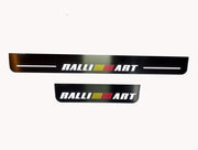 Mitsubishi Lancer X 2007+ Car Door Sill With RalliArt Logo Mitsubishi Led Door Sills opdesign